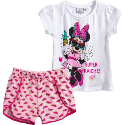 Dievčenský komplet Disney Minnie Super Fraiche biely