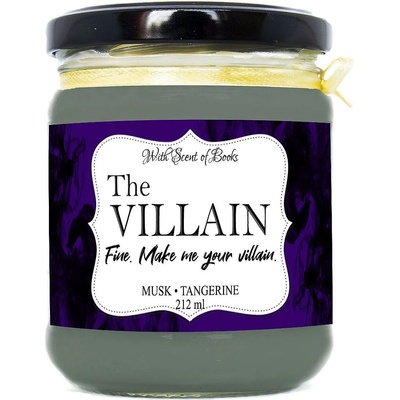 With Scent of Books Ароматна свещ - The Villain, 212 ml (THE VILLAIN_212)