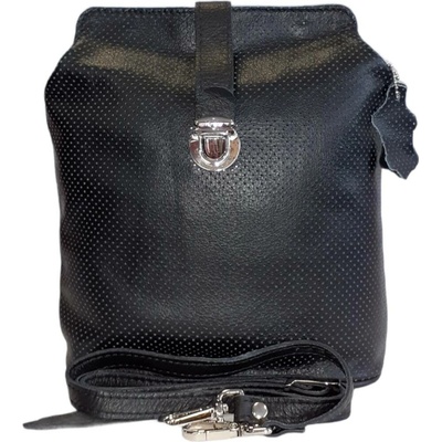 Facebag kožená crossbody s kovovým zapínáním 6017/78-32 černá