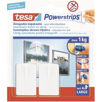 tesa® Powerstrips Nalepovací háček na obraz do 1kg tesa®, balení 2 ks, bílá