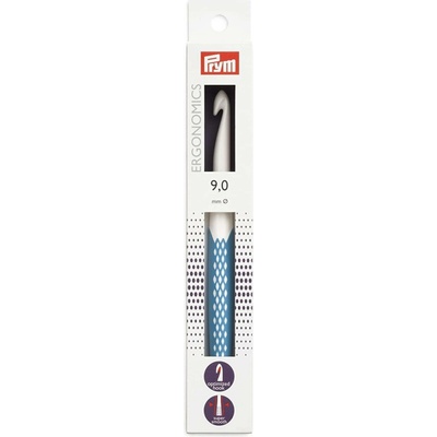 PRYM Háček na háčkování ergonomický plastový PRYM ERGO, velikost 9mm, délka 18cm