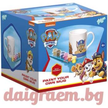 Totum Декорирай сам - Порцеланова чаша Пес Патрул, Paw Patrol, TOTUM 720169 (T720169)