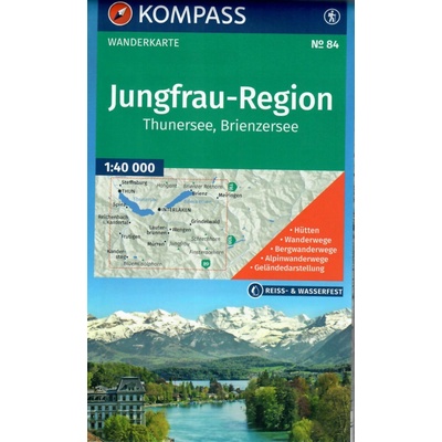Jungfrau Region, Thuner See und Brienzer See (Kompass - 84) - turistická mapa
