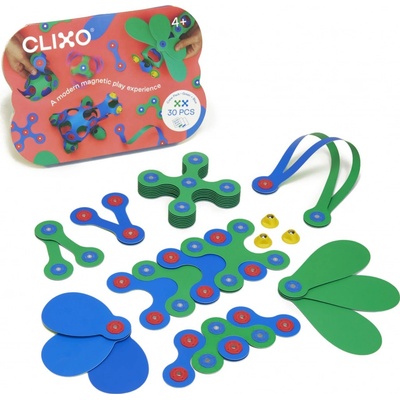 CLIXO Crew Blue & Green - magnetická stavebnice 30 ks