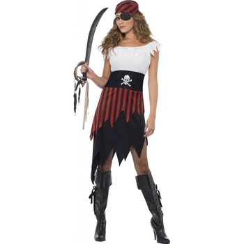 pirátka červeno-černá sukně