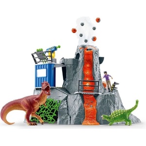 Schleich Игрален комплект Schleich Dinosaurs - Базов лагер, експедиция до вулкан (42564-44931)