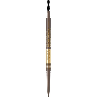 Eveline Cosmetics Micro Precise voděodolná tužka na obočí s kartáčkem 02 Soft Brown 4 g