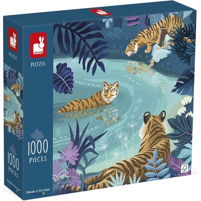 Janod Пъзел Janod от 1000 части - Тигри на лунна светлина (J02511)