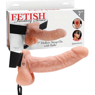 Pipedream Připínací penis pro muže Hollow Strap On 19 cm