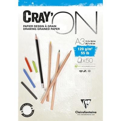 Clairefontaine skicár CRAY'ON 120 GSM 50 listov A3