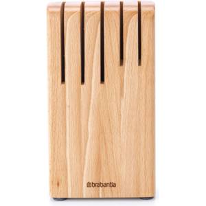 Brabantia Поставка за ножове Brabantia Profile 1003297, До 5 ножа, Стилен дизайн, Бук, Кафяв (1003297)