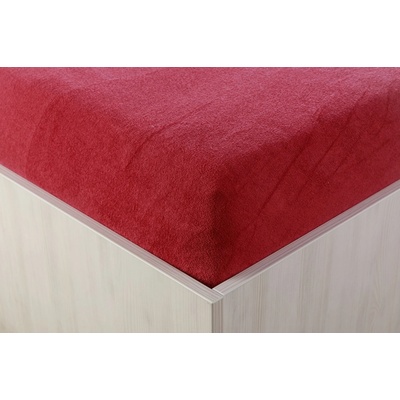 Teptex prostěradlo froté bordové 140x200