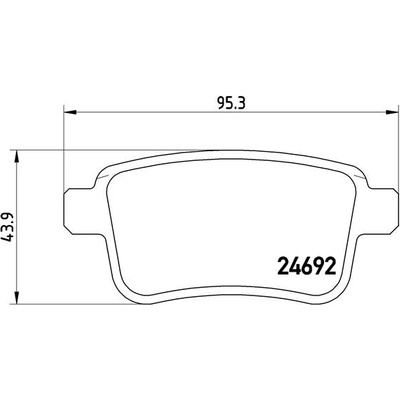 BREMBO Sada brzdových platničiek kotúčovej brzdy P68043