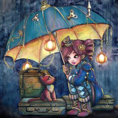 - Puzzle Friends Under the Umbrella - 1 000 piese