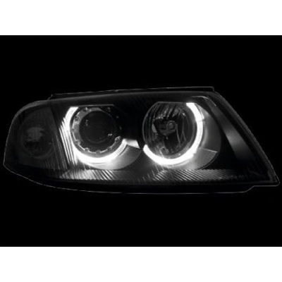 Depo Кристални фарове Angel Eyes VW PASSAT B5.5 (01-05) - черни