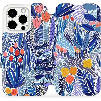 Mobiwear - Apple iPhone 15 Pro - MP03P Modrá květena