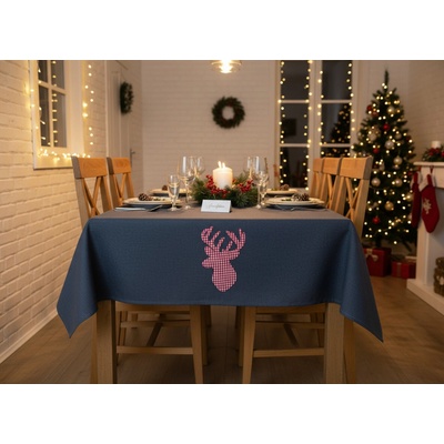 BBK Vánoční ubrus Christmas Deer šedá 110x160cm