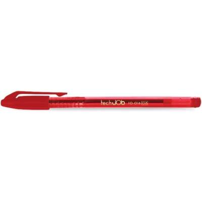 FlexOffice Химикалка, 0, 4 мм, с капачка, FLEXOFFICE „TechJob, червена (FO-016RED)
