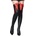 Sexy Elephant® Black Sexy PU Leather Stockings With Red Cross Straps XS-M