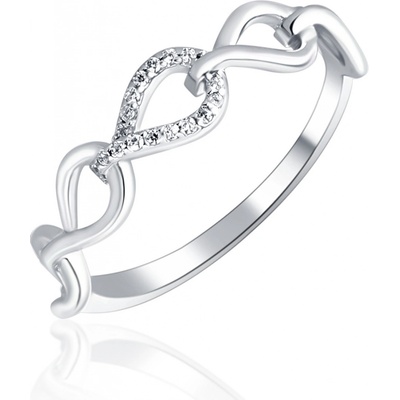 JVD Stříbrný prsten se zirkony SVLR0640XE9BI