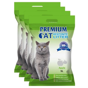 Premium Cat Премиум котешка тоалетна с бентонит - Ябълка за котки 4x5L