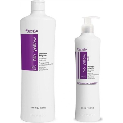 Fanola No Yellow Shampoo šampon 1000 ml + maska 350 ml