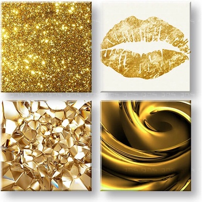 Obraz na stenu Golden kiss - 40x40 cm