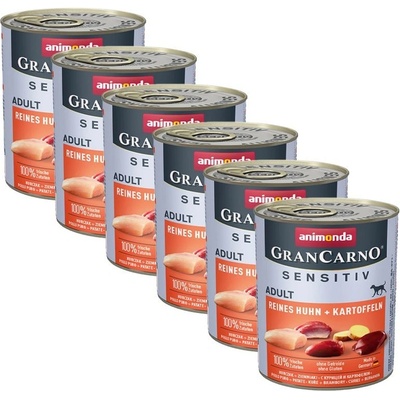 Animonda Gran Carno Sensitiv Adult kuracie so zemiakmi 6 x 800 g