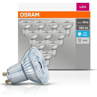 Osram sada 10x LED žárovka GU10, PAR16, 4,3W, 350lm, 4000K, denní bílá
