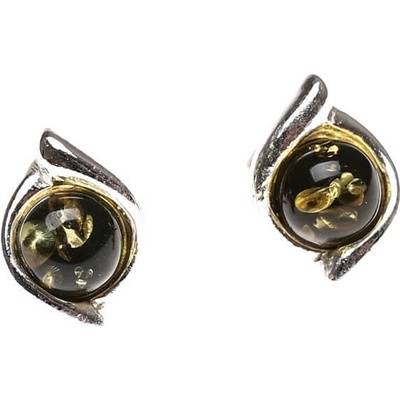 Reblan strieborné náušnice s jantárom NIKOLA RENU220