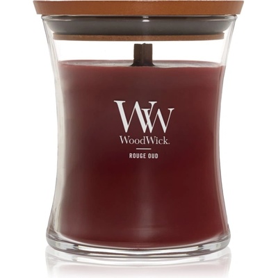 WoodWick Opulent Wood Rouge Oud ароматна свещ с дървен фитил 275 гр