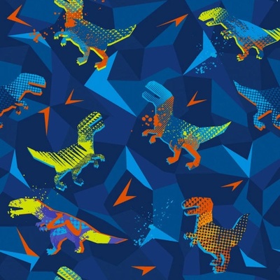 Pro Háčkování Zimní softshell Neon dinosauři