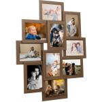 vidaXL Фоторамка колаж за 10 снимки (13х18 см), светлокафява, МДФ (332777)