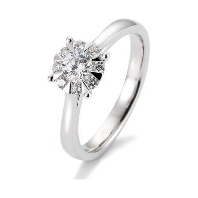 Sofia Diamonds prsteň z bieleho zlata s diamantom BE41 05766