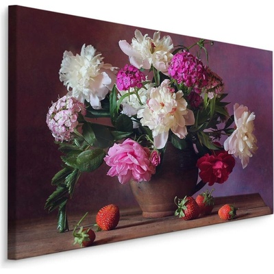 Plátno Pivoňky S Jahodami II. Varianta: 90x60