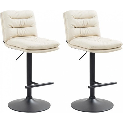 Design-Shop Damar koženka Krémová / černá 2 ks