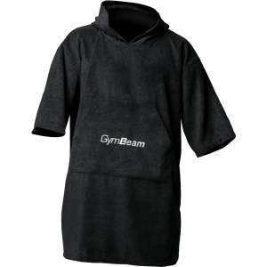 GymBeam Хавлиена кърпа тип пончо Black