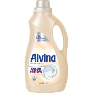  Alvina, Гел за пране White & Lights Color Renew, 20 пранета, 900мл