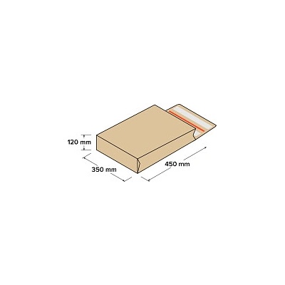 Papierové obálky M – 350x450x120mm, 25 ks