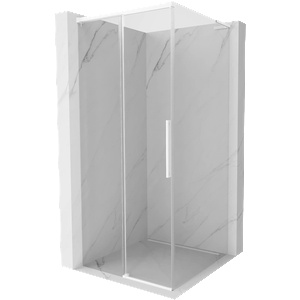Mexen Rox L плъзгаща се душ кабина 110 x 110 см, прозрачна, бяла - 8C2L-110-110-20-00 (8C2L-110-110-20-00)