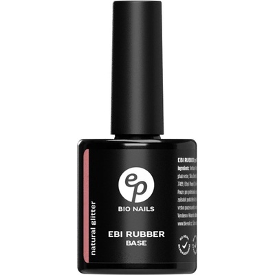 BIO NAILS EBI Rubber base No hema Natural glitter 15 ml