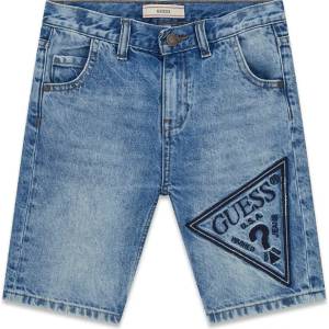 Guess Деним къси панталони за момче с бродирано лого Guess