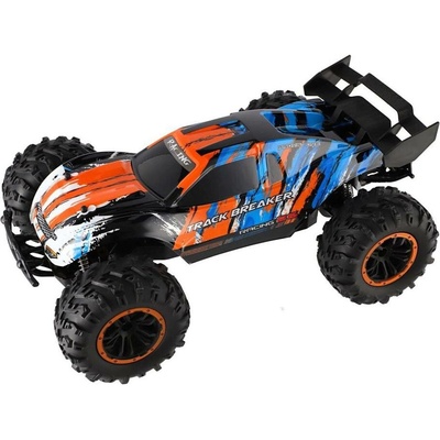 Auto RC Buggy rychlostní 2,4GHz plast 40cm dobíjecí pack+baterie oranžové-modré