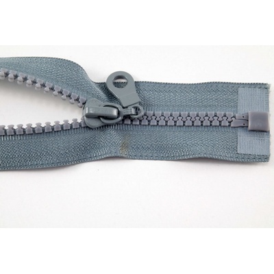 Deliteľný kostený zips - dĺžka (30 - 95 cm) - rôzne farby 85 cm Stredne Šedá