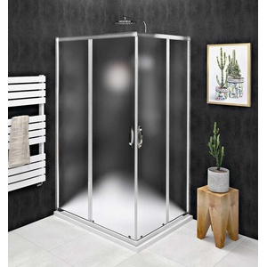SAPHO Sigma Simply - Душ ъгъл 100x80 см, L/R вариант, стъкло Тухла/хром GS2410GS2480 (GS2410GS2480)