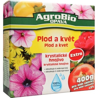 AgroBio Krystalické hnojivo Extra - Plod a květ 400 g