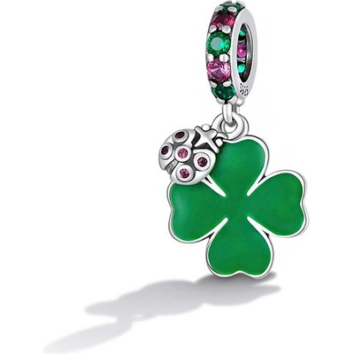 P&J Jewellery Stříbrný visací přívěsek Čtyřlístek SB97