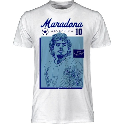 D10S tričko Diego Maradona Photo bílé