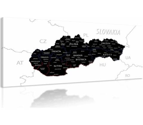 Obraz moderná mapa Slovenska