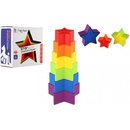 Teddies Věž/Pyramida hvězda barevná stohovací skládačka 8 ks
